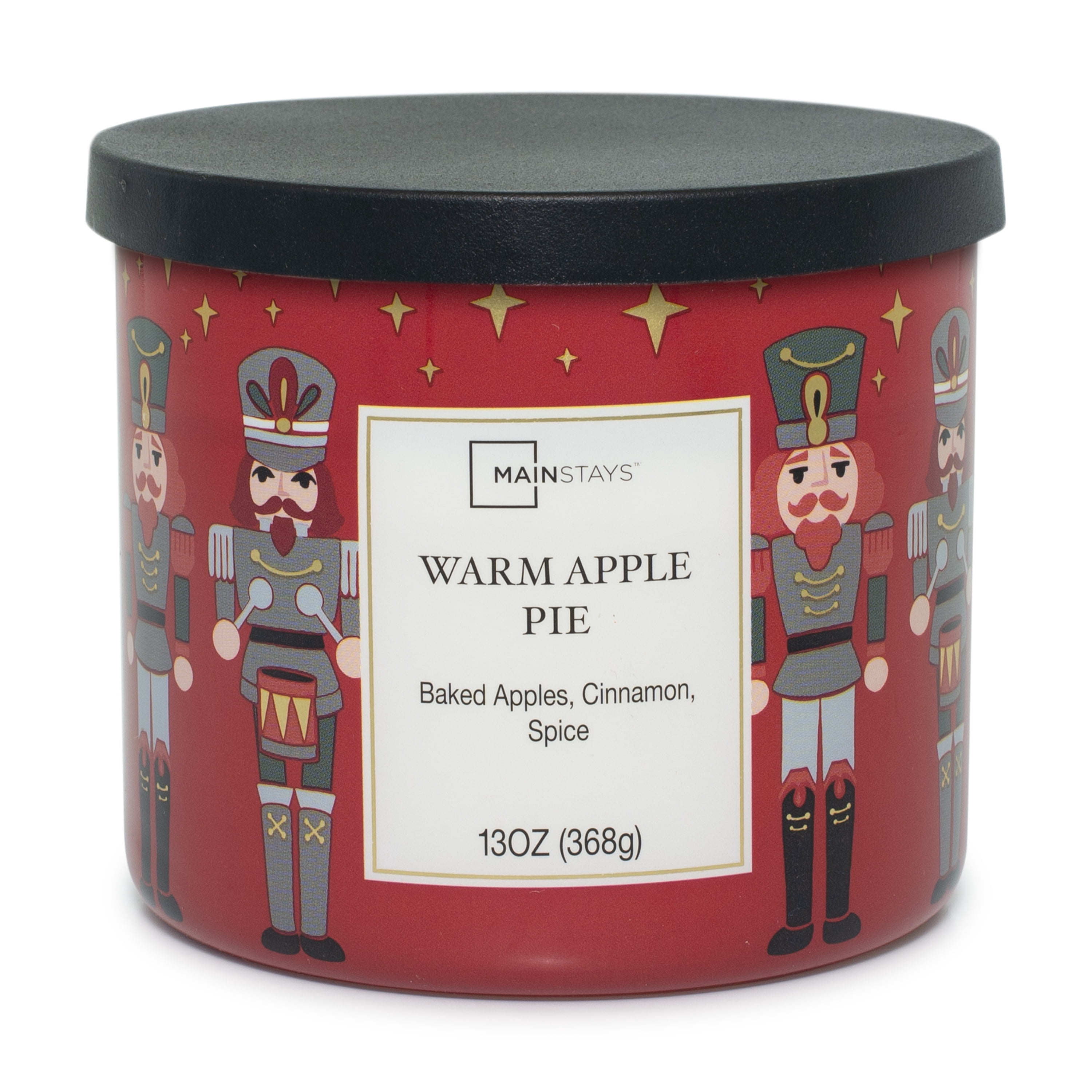 Mainstays Warm Apple Pie Scented 3-Wick Jar Candle, 13 oz