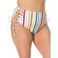 thumbnail image 3 of No Boundaries Juniors Plus Lace Up High Waist Swim Bottoms, 3 of 4