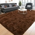 thumbnail image 2 of TWINNIS Shag Area Rug,9'x12'Soft Fluffy Area Rugs for Living Room Bedroom Kids Room Carpet,Coffee, 2 of 7