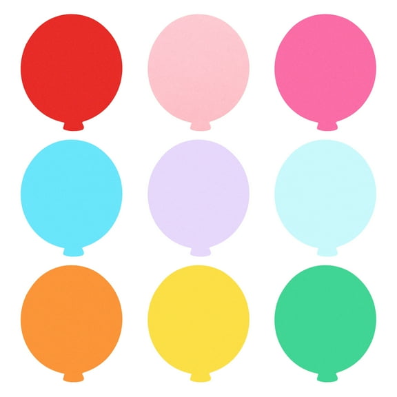 Uxcell Bulletin Cutouts Paper, 54Pcs Balloon Shape Paper Cut Out with Adhesive