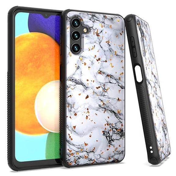 GSA Gold Flake Marble Candy Case for Samsung Galaxy A13 - White