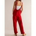 thumbnail image 2 of Women Denim Bib Overalls Loose Sleeveless Jumpsuit Suspender Pants with Pockets Baggy Jeans Streetwear, 2 of 5