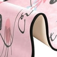 thumbnail image 6 of SKYSONIC 2'X6' Pink Floral Rabbit Runner Rug with Rubber Backing, Easter Bunny Non Slip Entryway Rug Runner Washable Soft Area Rug Carpet for Hallway Bedroom Kitchen Decor, 6 of 6