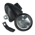 thumbnail image 3 of MYG for Classical Chrome Vintage Bicycle LED Headlight Retro Front Light 160° Wide Angle Viewing Waterproof Metal Shell Night Riding Safety Lamp with Bracket for Fork Hole Installation, 3 of 9