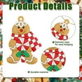 thumbnail image 4 of Sincero lote De 15 Decoraciones De Sapin En Pain D'pice Pour Les Ftes De Nol, Figuritas De Nol Suspendre Avec Corde Pour Les Ftes Festives, 4 of 5
