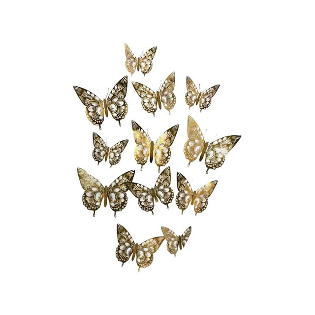 Wall Sticker 3D Paste Kitchen Decor Multicolored Sticker Embellishment Fine Workmanship Compact Size Self-adhesive Long-lasting Home Supplies Gold