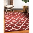 thumbnail image 1 of Unique Loom 3128583 8 x 10 ft. Philadelphia Trellis Rectangular Rug, Red, 1 of 2