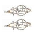 thumbnail image 2 of Star Barrette Hollow Clip for Decoration 2Pcs Alloy Rhinstone, 2 of 3
