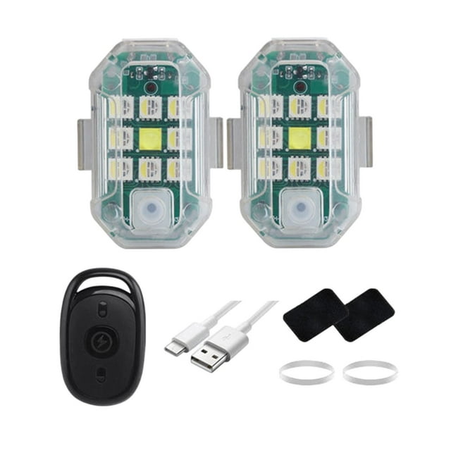 jinwen Car Strobe Light Emergency Night Warning Light for Bike Motorcycle Cars 2 Light