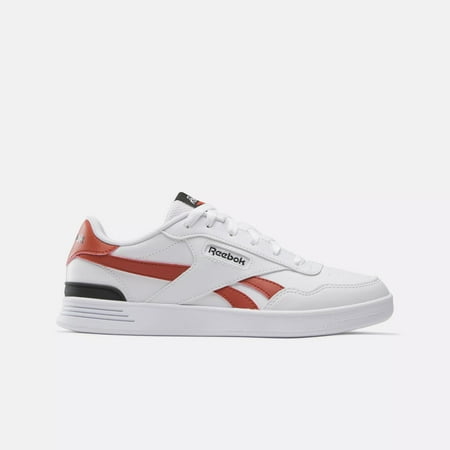 Reebok Women's Court Advance Clip Sneaker, White/Brickred/Black, 8.5