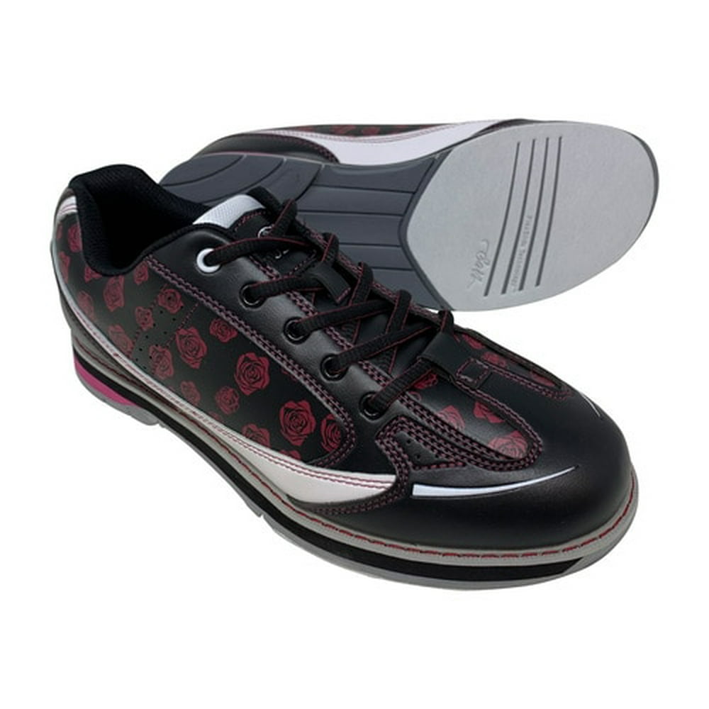 SaVi Women's Black/Red Rose Bowling Shoes Size 7.5