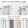 thumbnail image 2 of Meriville 1-Inch Diameter End Cap Single Window Treatment Curtain Rod (48"-84", Pewter), 2 of 9