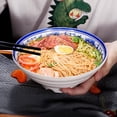 thumbnail image 4 of MasteelfCA 1Pc Imitation Ceramic Large Bowl Beef Noodles Holder Chinese Style Tableware, 4 of 8