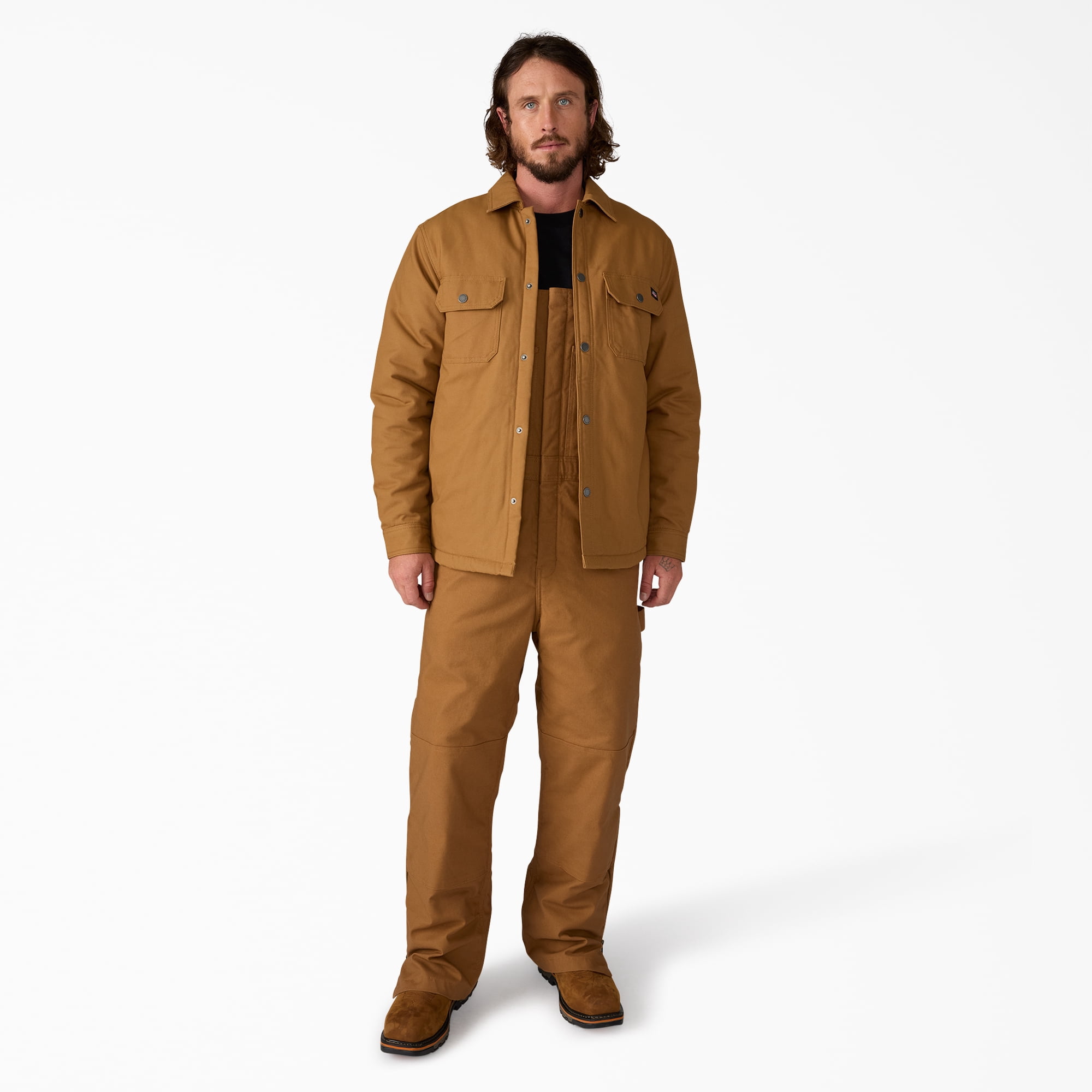Genuine Dickies Flannel Lined Canvas Shirt Jacket