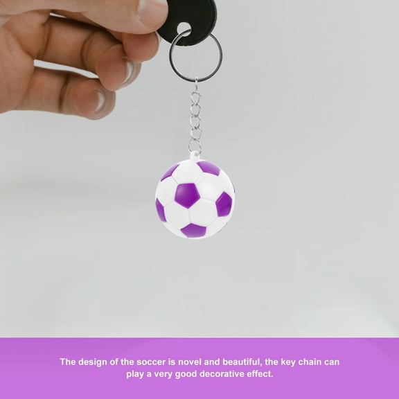 TAILTOSS Soccer Keyring 4pcs Sports Style Metal Backpack Attachment Soccer Fans Daily Use 4.0in