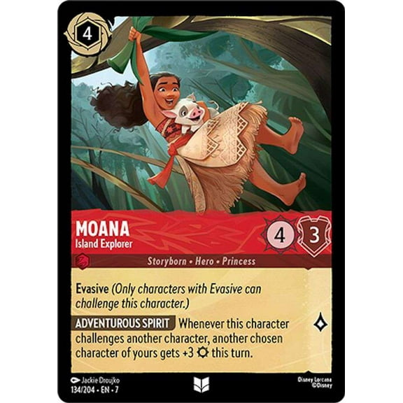 Disney Lorcana Archazia's Island Uncommon Moana - Island Explorer #134