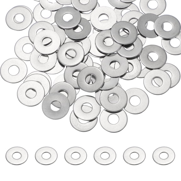 Uxcell M6 x 18mm Metal Screw Washers Set, 66Pcs 304 Stainless Steel Flat Washers