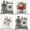 -, variant on 4pcs Christmas Pillow Covers 18 x 18 Inch Xmas Winter Pillow Cushion Cases for Christmas Holiday Home Decorations Throw Outdoor Seasonal Pillow Covers for Couch Sofa Farmhouse