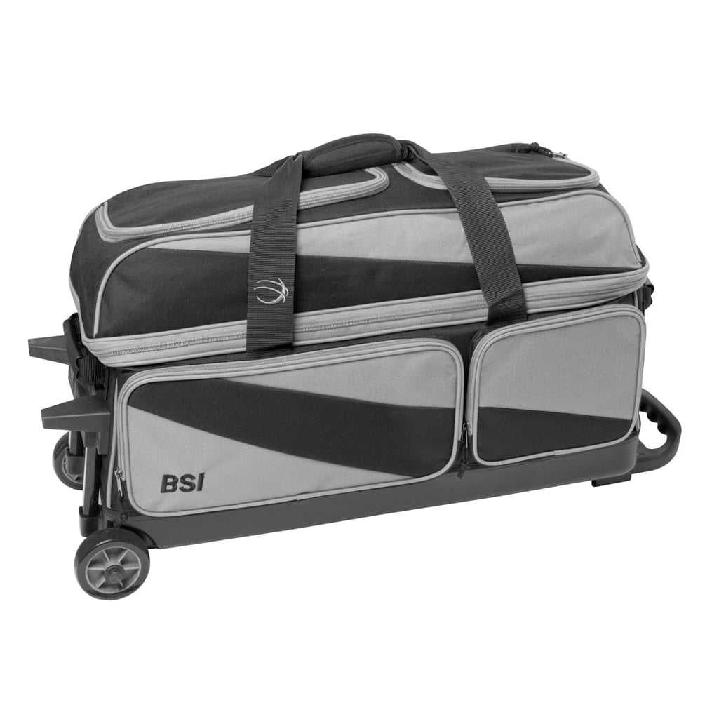 BSI Prestige 3 Ball Roller Bowling Bag- Gray/Black - Walmart.com