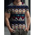 thumbnail image 1 of Style Ethnique Rétro Été T-Shirt Décontracté Imprimé 3d pour Hommes Tendance Col Rond Ample Confortable Surdimensionné Manches Courtes Vêtements, 1 of 5