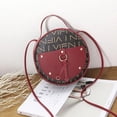 thumbnail image 1 of Bolso cruzado de diseñador redondo de cuero para fregar Vintage para mujer, bolsos de hombro de cuero PU 2019, bolsos pequeños para mujer, Mini bolso de mano MFZFUKR 2031311-1, 1 of 1