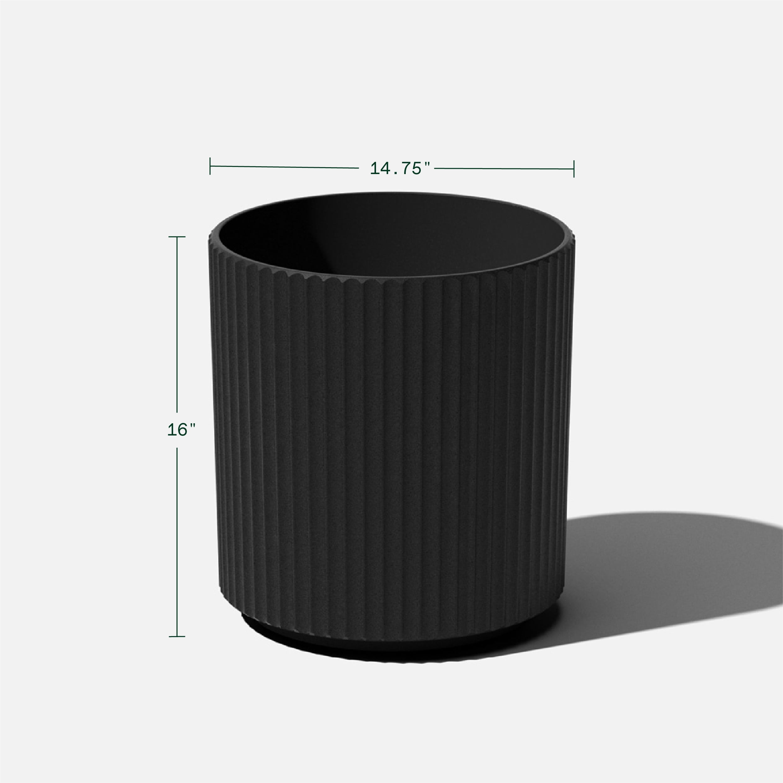 Sunside by Veradek Ripple 16' Planter Black