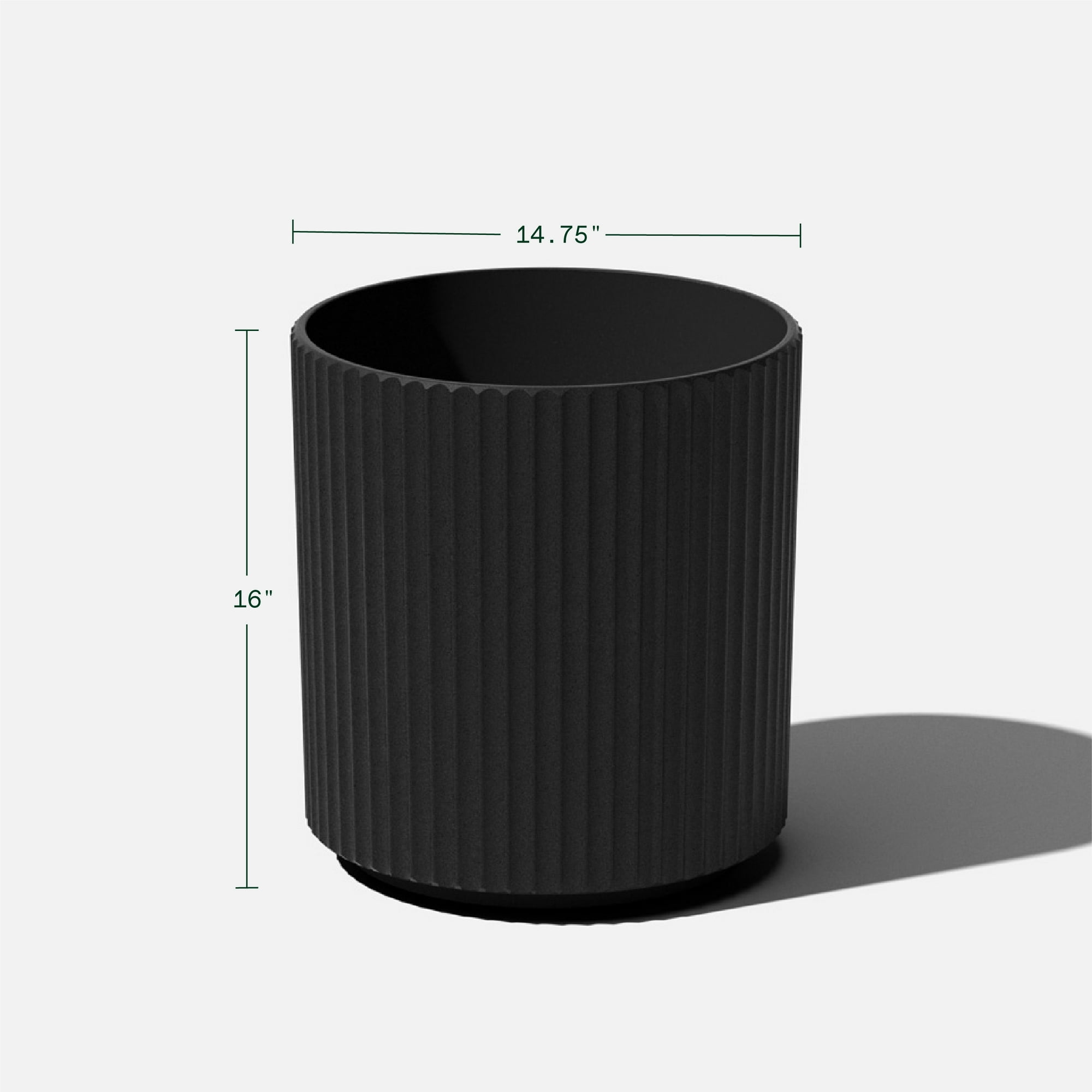 Sunside by Veradek Ripple 16' Planter Black