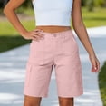 thumbnail image 3 of Ziynglg Shorts Cargo pour Femmes Légers Mode Shorts à Jambes Larges Été Amples Décontractés Randonnée Course Shorts, 3 of 8