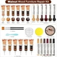 thumbnail image 2 of Wood Furniture Repair Kit, 6 Colors Wood Filler Hardwood Laminate Vinyl Floor Repair Kit, with Wood Putty, Wood Polish Wax for Hole, Scratch, Crack, Stain (Walnut Wood 20Pcs), 2 of 7