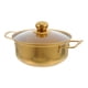 thumbnail image 5 of Olla de acero inoxidable con tapa de vidrio, ideal para ramen, ramen y cocinas de inducción. Tamaño compacto. Apta para cocinas de inducción., 5 of 7