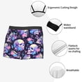 thumbnail image 3 of Yiaed cool flower Skull Print Men's Soft Cotton Boxer Shorts Breathable Boxers Underwear Moisture-Wicking Underwear Stretch Boxer Briefs for Man-Large, 3 of 5