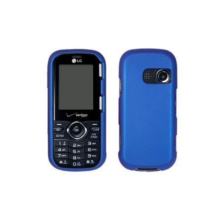 Rubberized Blue Snap - Verizon Rubberized Hard Snap-On Case for LG Cosmos VN250 - Blue