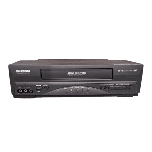 Restored Sylvania 6260VE 4-Head Hi-Fi VCR w/ Original Remote, Manual, A/V Cables, & HDMI Converter (Refurbished)