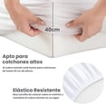 thumbnail image 4 of ALVANA Cubre Colch&oacute;n Acolchado Premium Extra Suave Termorregulable y Hipoalerg&eacute;nico Protector de Colch&oacute;n con Relleno de Microfibras de Gel (Matrimonial), 4 of 6