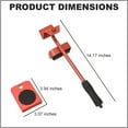 thumbnail image 4 of MesaSe Heavy Duty Furniture Lifter  5PCS Furniture Moving Lever and Roller  Adjustable Height Lifting Tool for Heavy Object Refrigerators  Couches and Washing Machine, 4 of 5