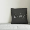 thumbnail image 2 of Creative Products Relax Script Black and White 16x16 Indoor / Outdoor Pillow, 2 of 2