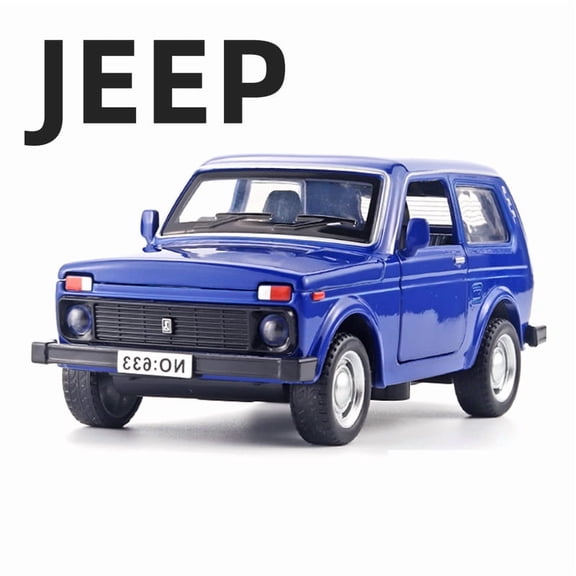 1:32 LADA NIVA Jeep Alloy Retro Car Model Car Central Control Ornaments Sound and Light Toy Christmas Gifts for Children