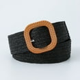 thumbnail image 2 of Women Belt Straw Woven Elastic Stretch Wide Waist Belts For Dresses With Buckle, 2 of 4