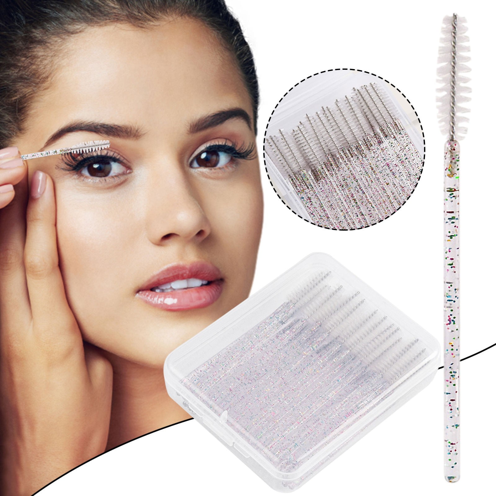 NIUREDLTD 50pc Disposable Mascara Stick Mascara Brush To Apply Eyelash