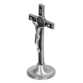thumbnail image 3 of Catholic Cross, Vertical Crucifix Wall Cross Standing Removable Base  For Table Copper Color,Silver, 3 of 8