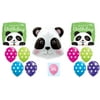 Anagram and Qualatex Panda Head Happy Birthday Decoration Supplies Party Girl Zoo 12 Piece Balloon Set
