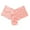 Pink, variant on Womens Underwear Plus Size High V-Waisted Lace Sexy Tanga Panties Breathable Seamless Thongs