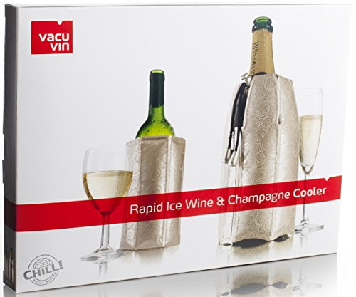 Antagonisme Jabeth Wilson boksen Vacu Vin Rapid Ice Wine and Champagne Cooler Set - Platinum - Walmart.com