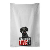 Carolines Treasures WDK3751WTKT 28 x 19 in. Unisex Poodle Toy Grey White Dish Towels Kitchen Towel - Set of 2