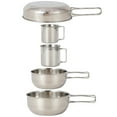 thumbnail image 1 of OUNONA Ensemble de 5 Pcs Casserole de Randonnée à Rangement Superposé en Acier Inoxydable Outil de Cuisson Extérieur, 1 of 6
