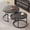 Black-6040, variant on SSTBLEV Storage Sintered Stone and Wrought Iron Coffee Table with 2 Pack Nesting Tables, White