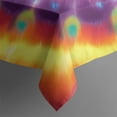 thumbnail image 5 of Colorful Rainbow Tie Dye Spiral Pattern Square Tablecloth,Waterproof Square Table Cover,Wipeable Spillproof Washable Table Cover for Home Kitchen Party Decor 60"x60"(152x152cm), 5 of 6