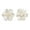 White, variant on Pretty White Mother of Pearl Flower Clip On Earrings