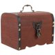 thumbnail image 3 of WORGEOUS Banco de madera Piggy Bank Cox Lockable Money Box Box de almacenamiento de joyas de uso retro Caja de ahorro de dinero, 3 of 8