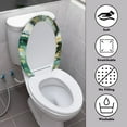 thumbnail image 3 of KUIFORTI Toilet Seat Cover Green Marble Toilet Cover Lid Pad for Bathroom Decor Toilet Lid Cover Dust Cover Stretch Toilet Seat Covers, 3 of 6